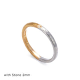 Half and Half Ring  with Stone