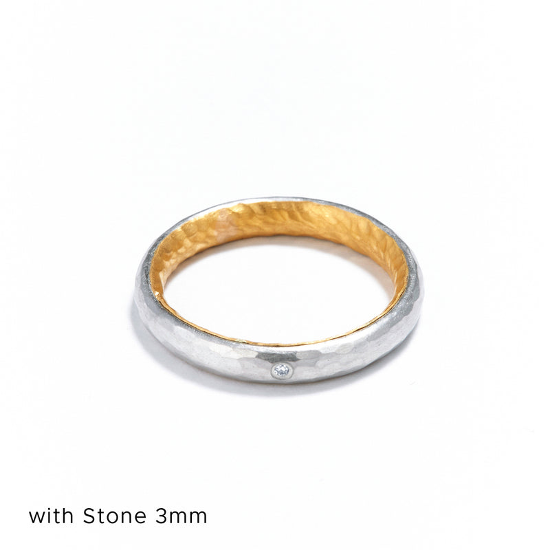 Platinum and Ring with Stone (Japanese)