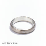 SIlver and White Gold RIng with Stone