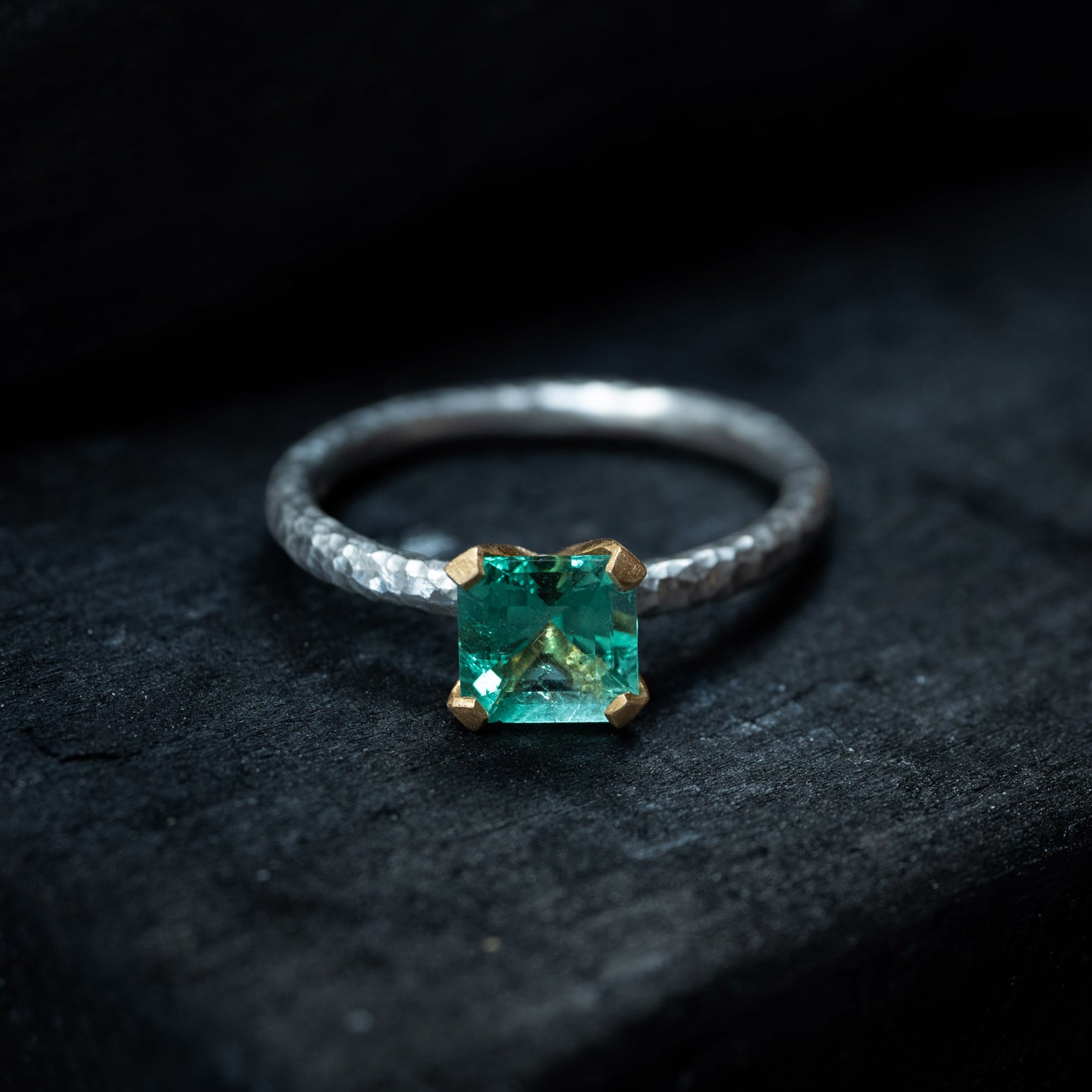 Claw Set Emerald Ring