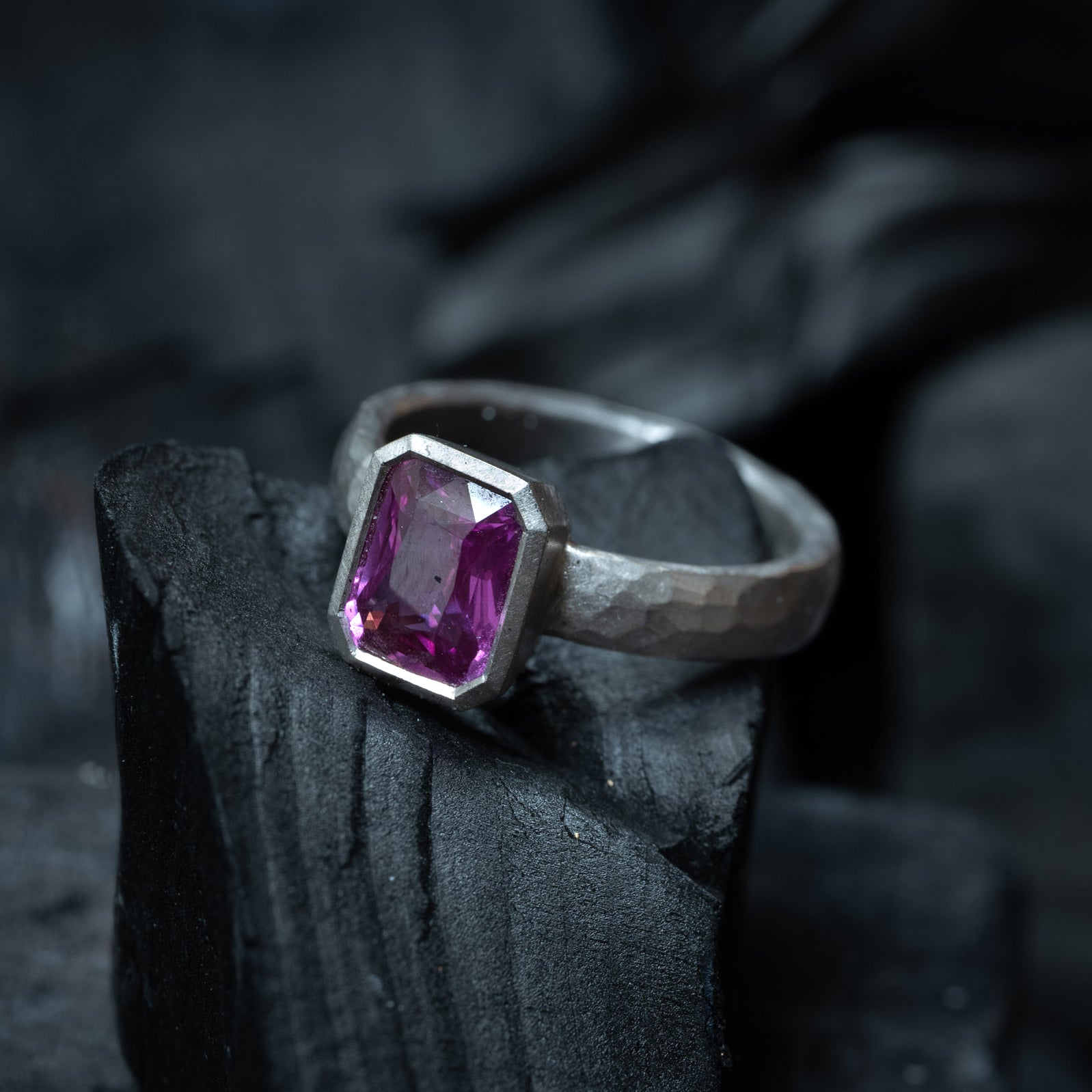 Platinum Pink Sapphire Ring