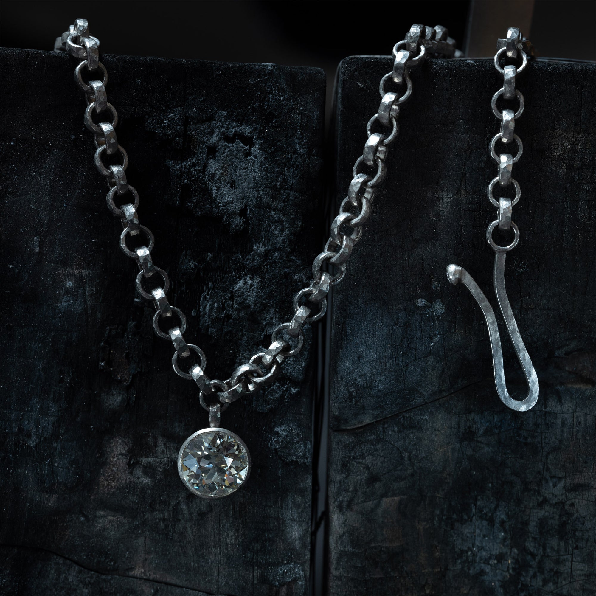 Old Cut Diamond Necklace