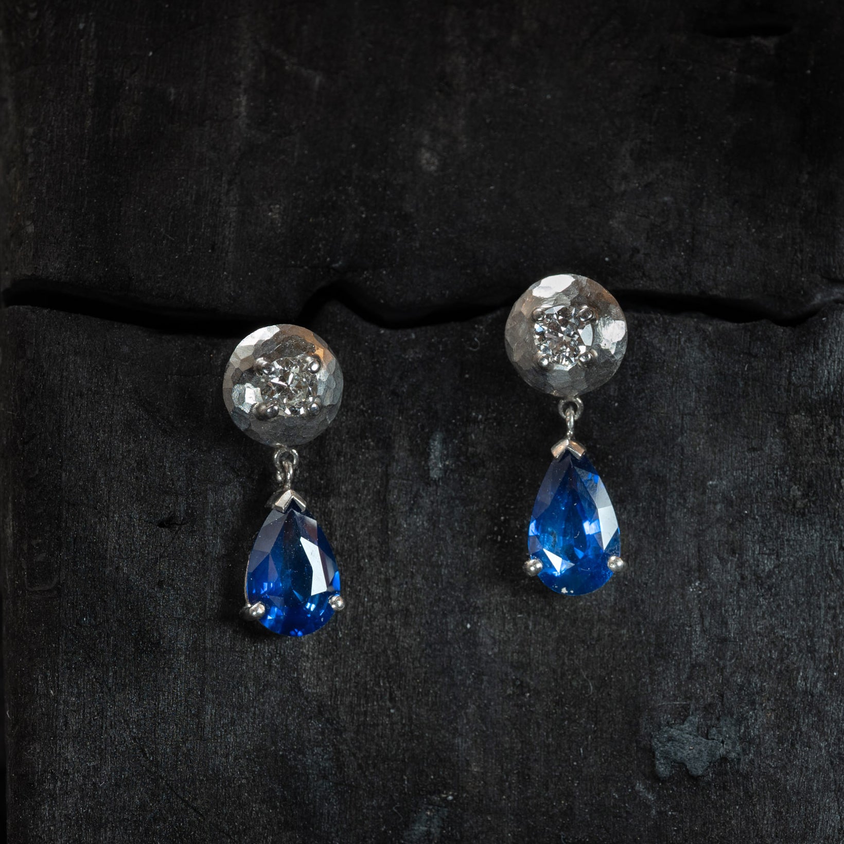 Pear Shaped Sapphire Earrings