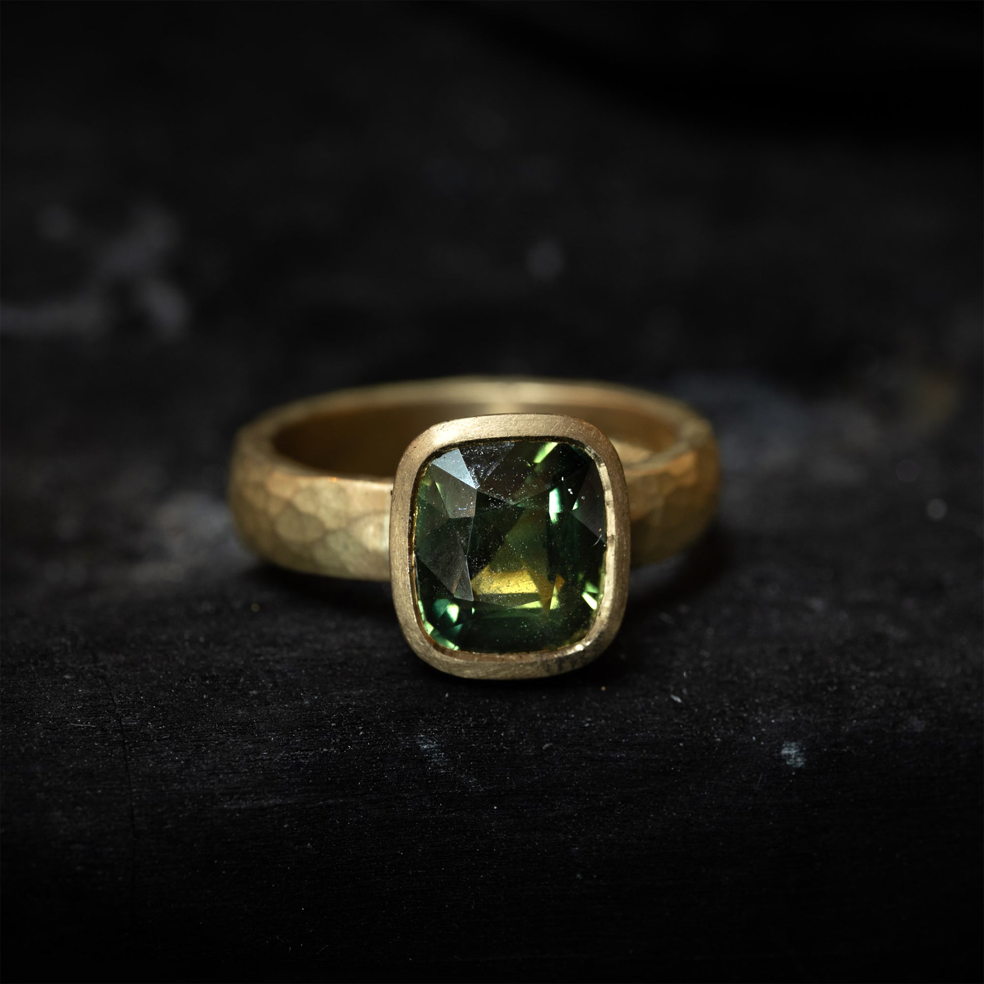 Teal Sapphire Ring