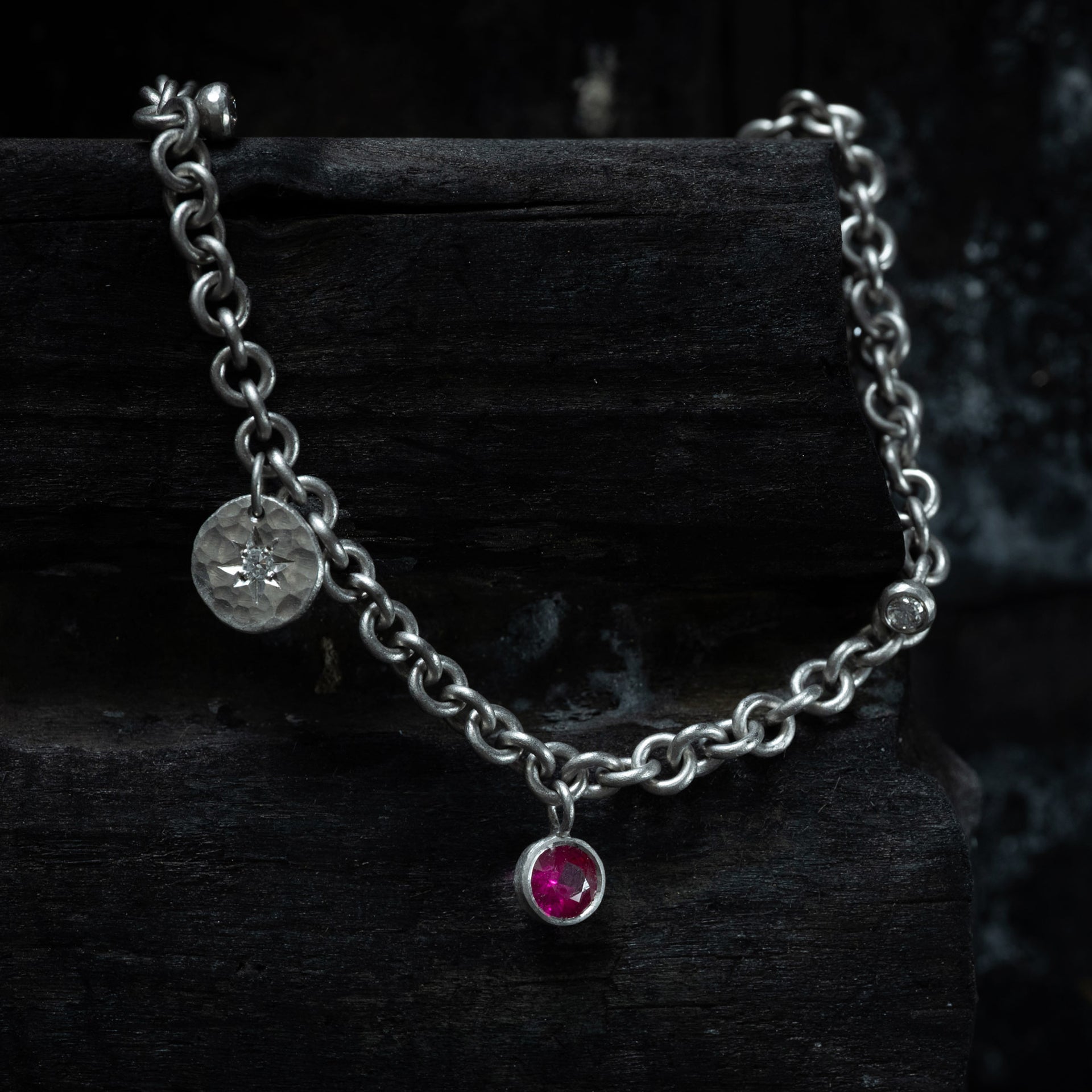 Platinum Ruby Bracelet