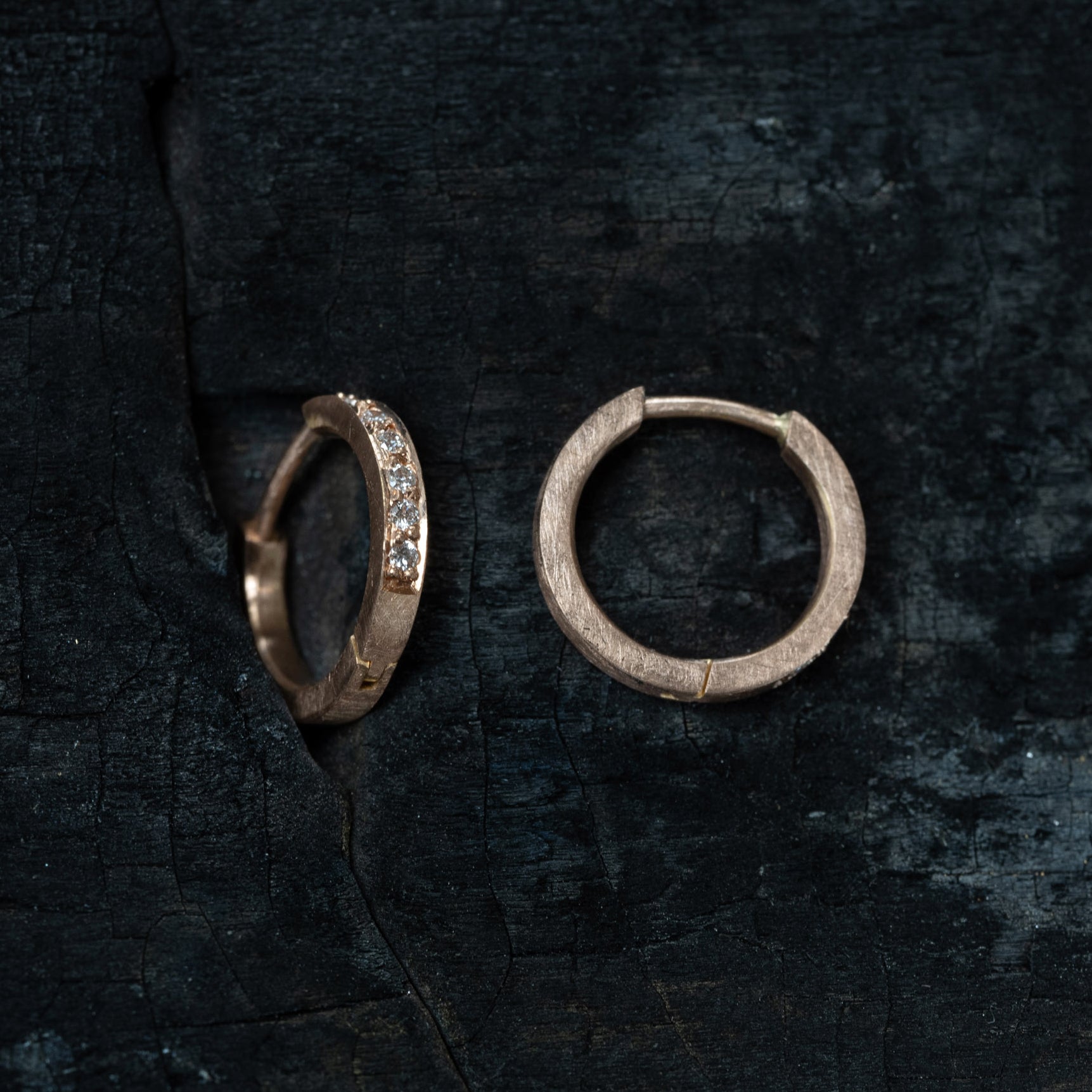 Rose Gold Huggie Earrings