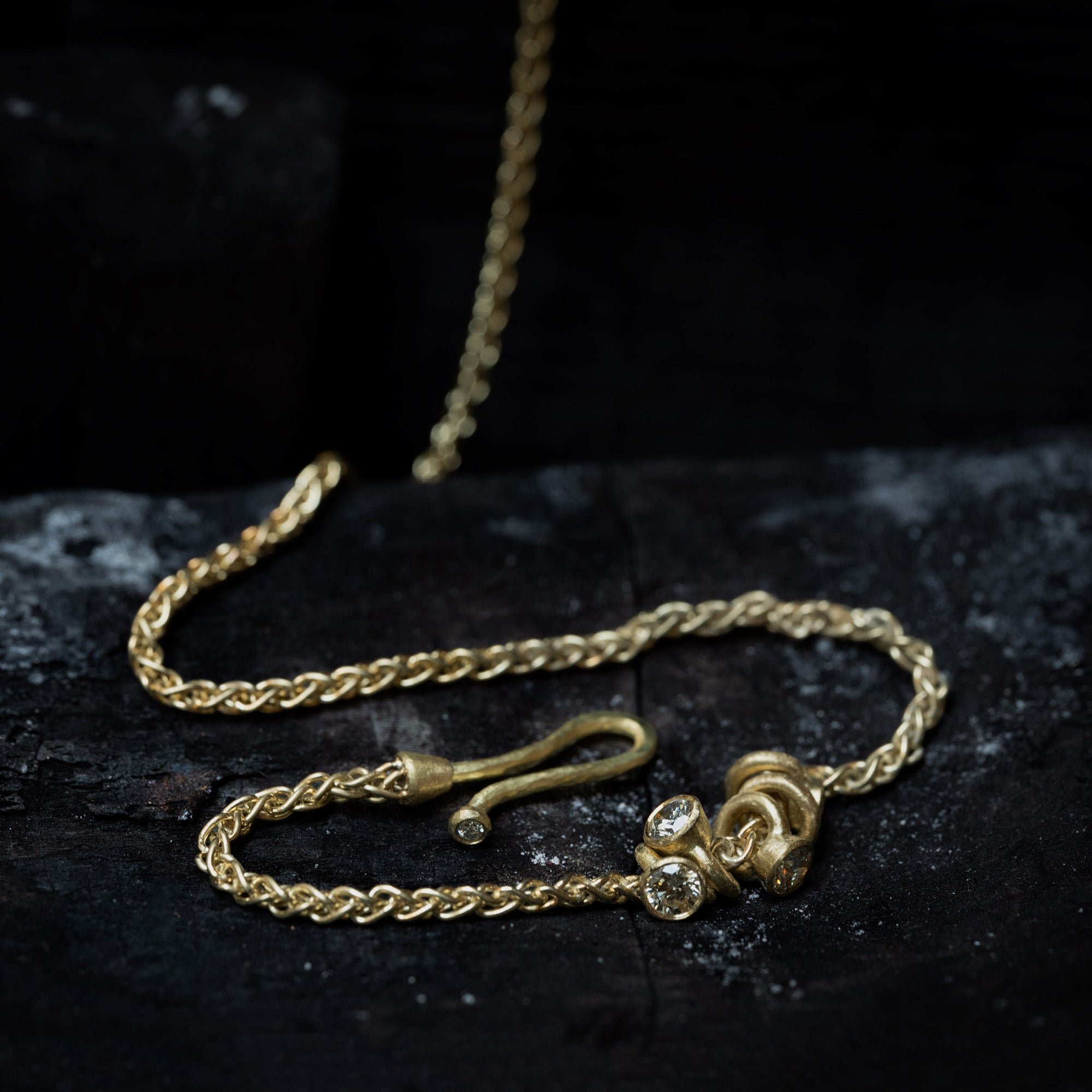 Gold Woven Chain Necklace