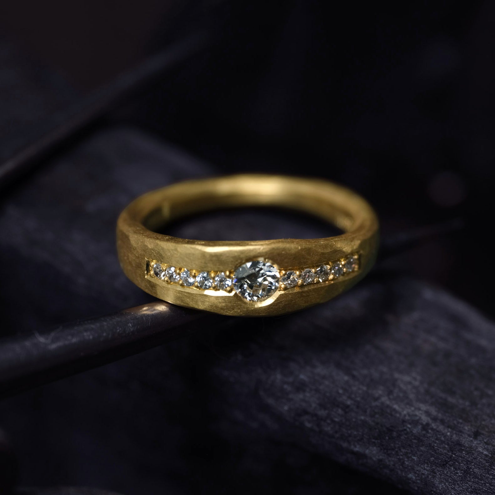 22Ct Gold Ring With Diamonds