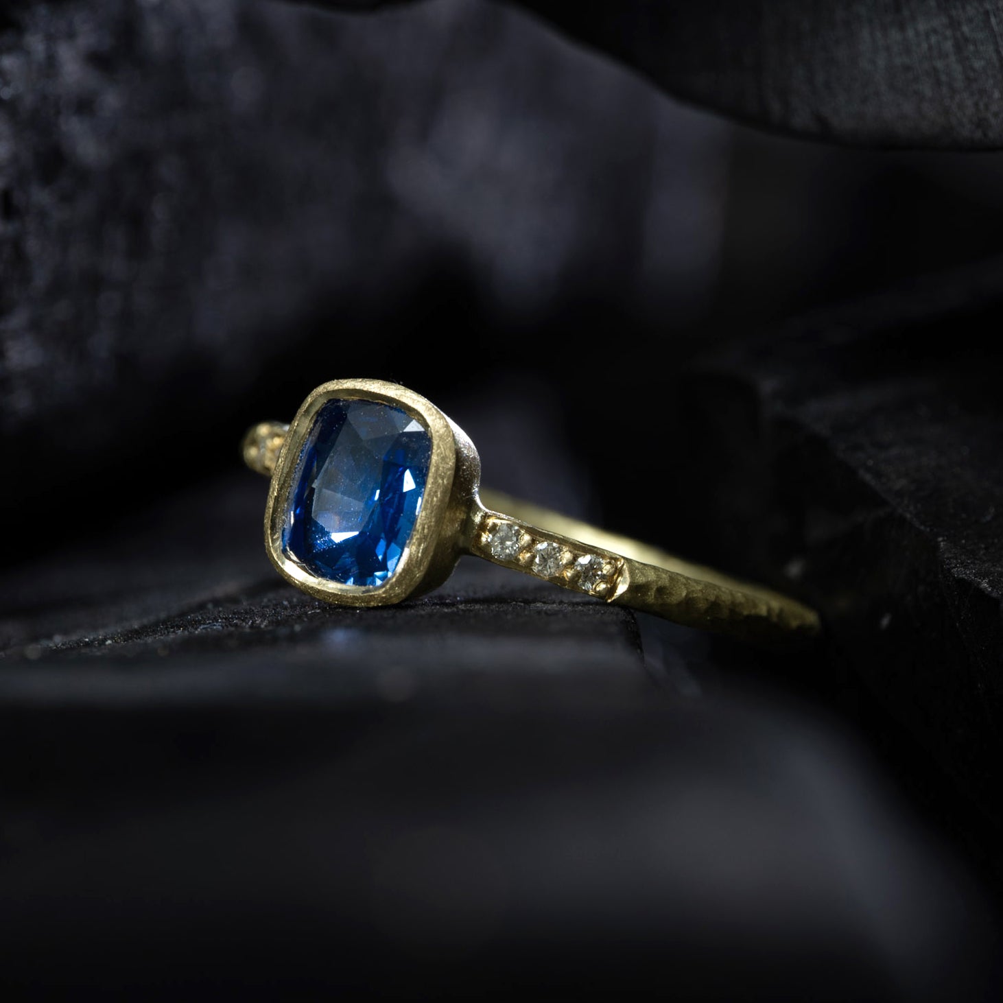 Cushion Shape Sapphire Ring