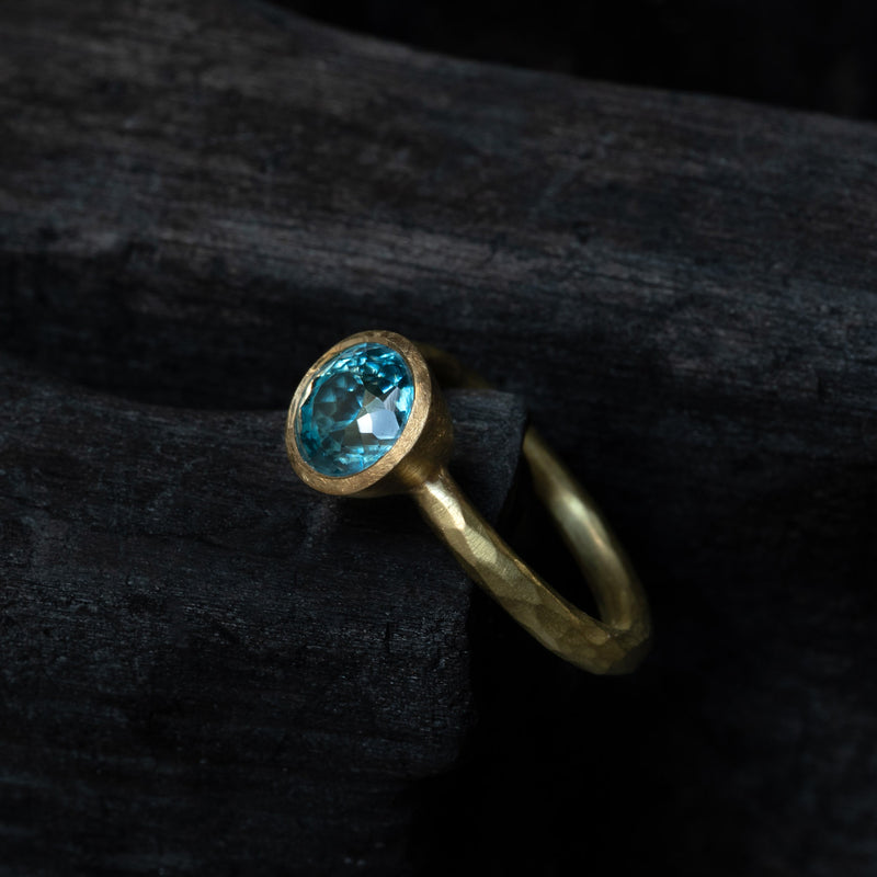Blue Zircon Ring