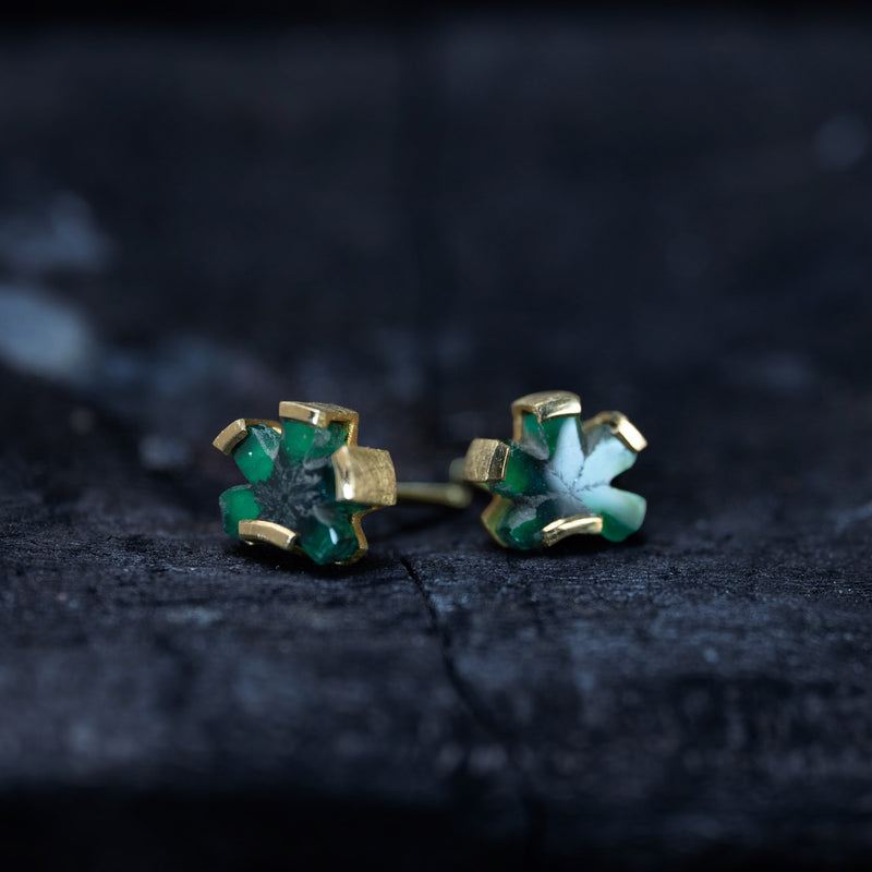 Trapiche Emerald Earrings