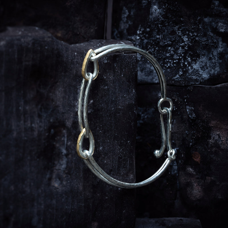 Silver and 22Ct Gold Bracelet