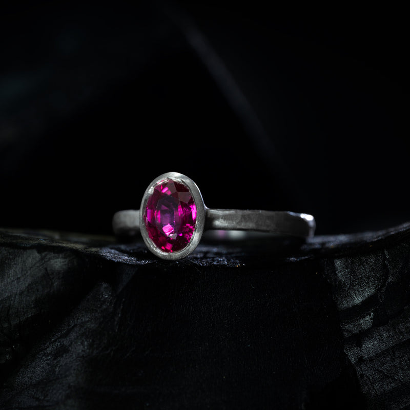 Platinum Ruby Ring