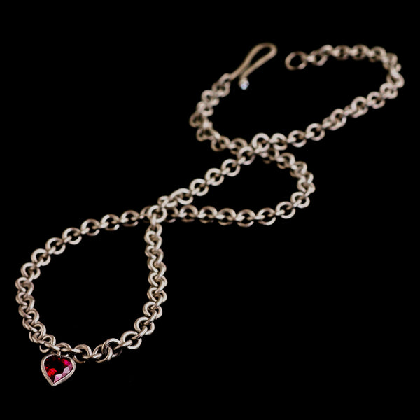 Heart Shaped Ruby Necklace