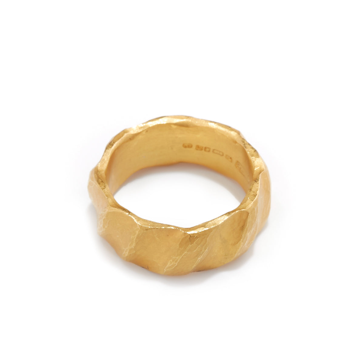 Wide Gold Wave Ring