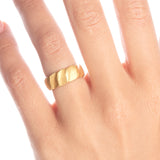 Wide Gold Wave Ring