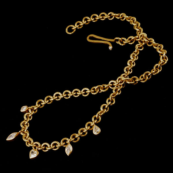 18ct Gold  Diamond Charm Necklace