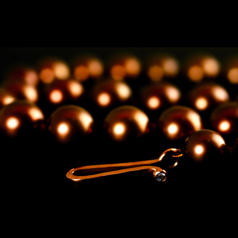 Bronze Pearl Necklace