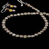 Platinum and Gold Disc Necklace and Earrings