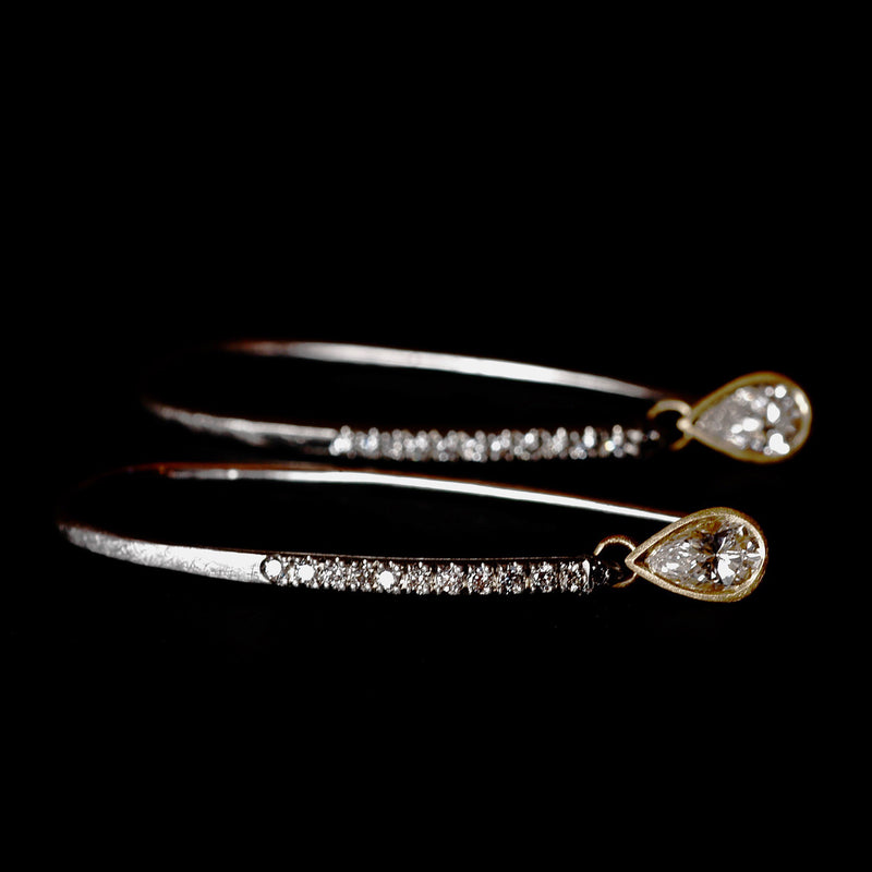 Pear Shaped Diamond Earrings