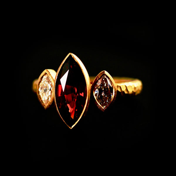 Orange Garnet Ring