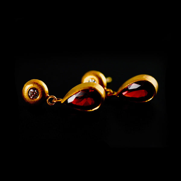 Gold Spinel Earrings