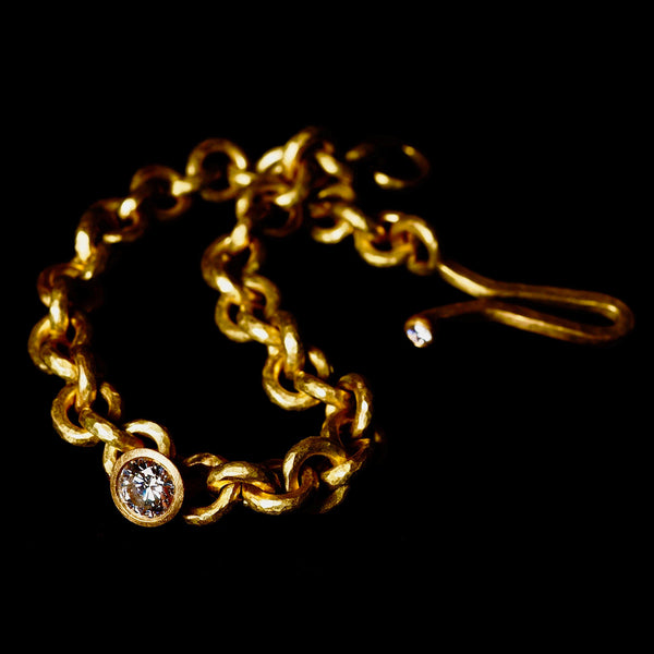 Gold Link Diamond Bracelet