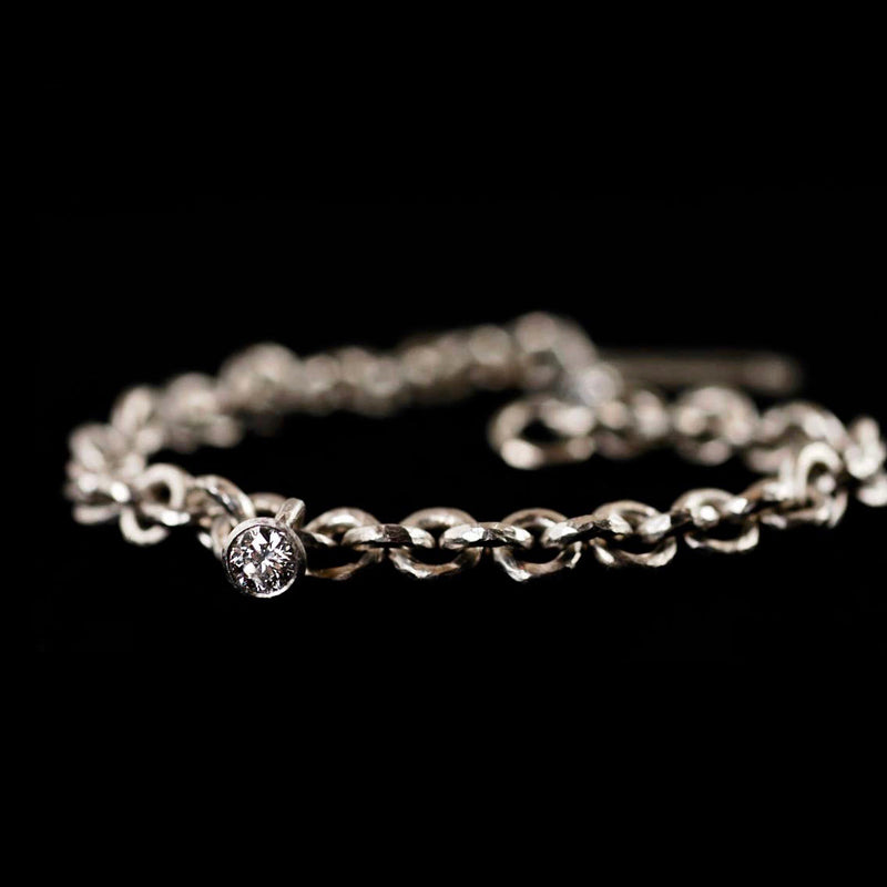 Platinum Link Diamond Bracelet