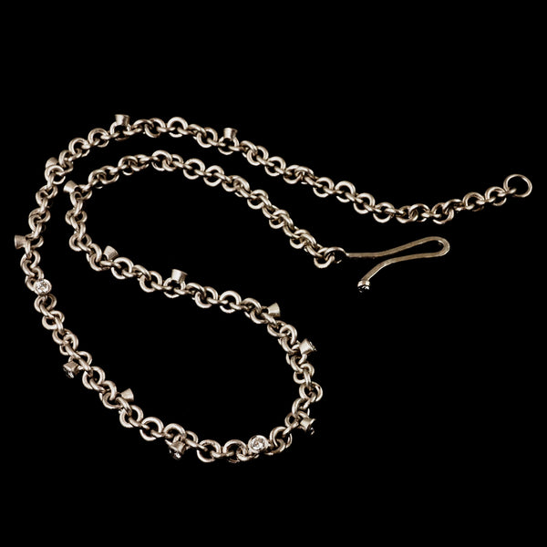 Platinum Diamond Charm Necklace