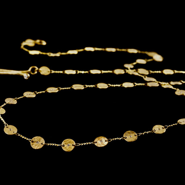 Gold Disc Necklace