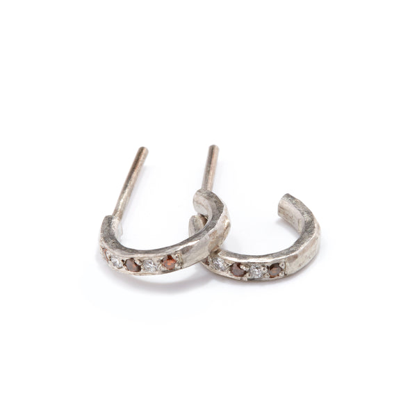 Platinum Hoop Earrings