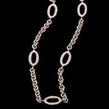 Platinum Marquise Shaped Link Necklace
