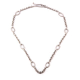 Platinum Marquise Shaped Link Necklace
