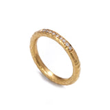 Pinched 18ct Gold Channel Set Diamond Ring