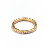 Pinched 18ct Gold Channel Set Diamond Ring