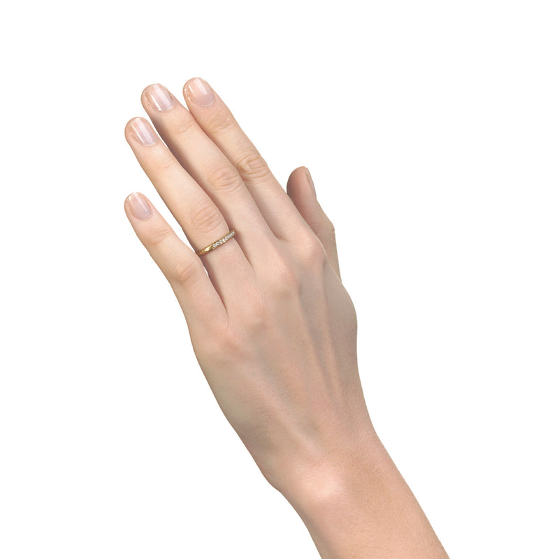 Pinched 18ct Gold Channel Set Diamond Ring