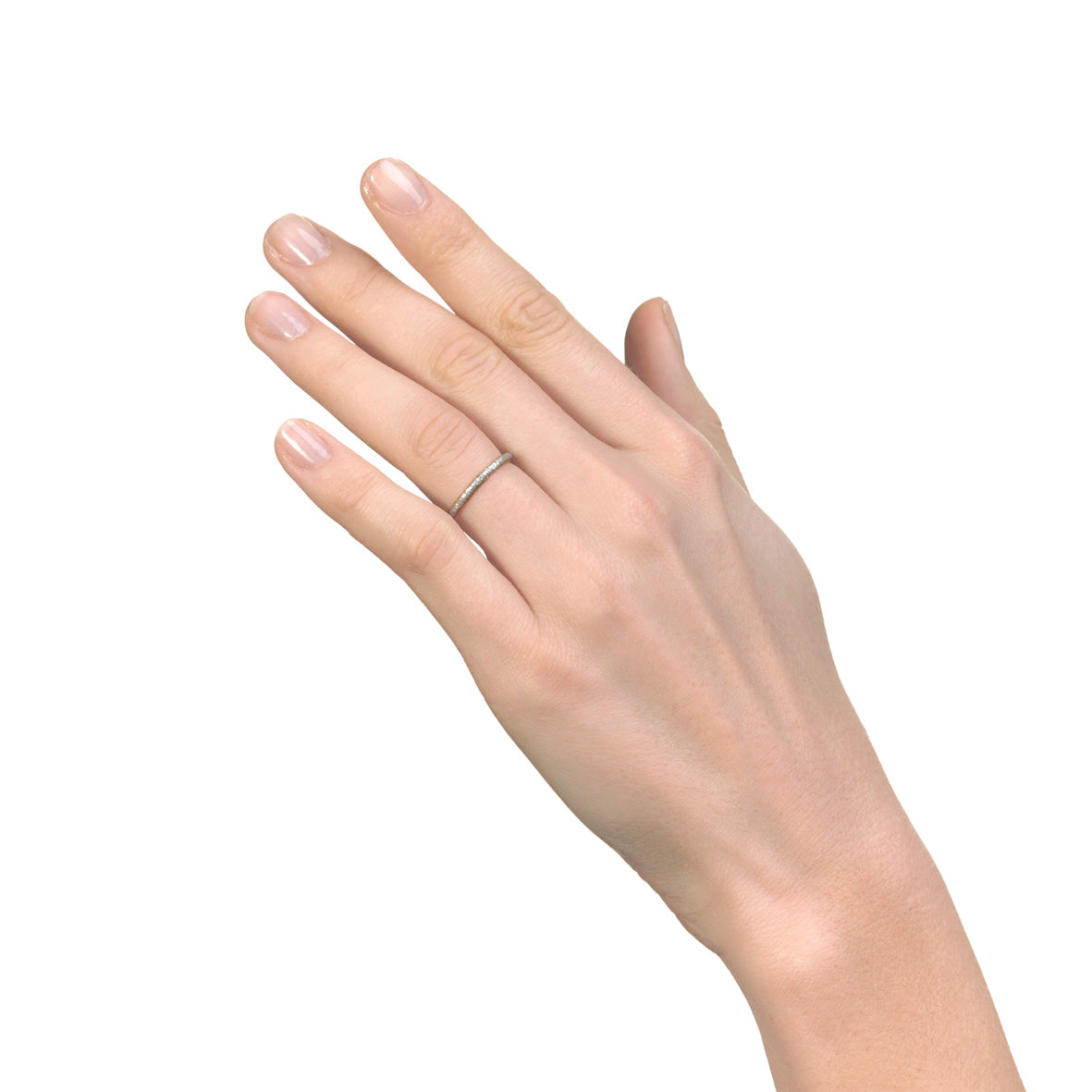 Pinched Platinum and Gold Ring