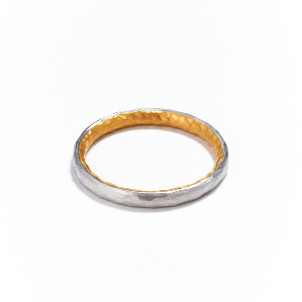 2.3mm Platinum and Gold Ring