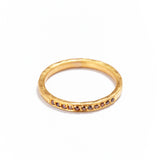 Gold Channel Set Cognac Diamond Ring