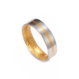 Gold and Platinum Stripe Ring