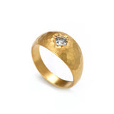 Gold Diamond Signet Ring
