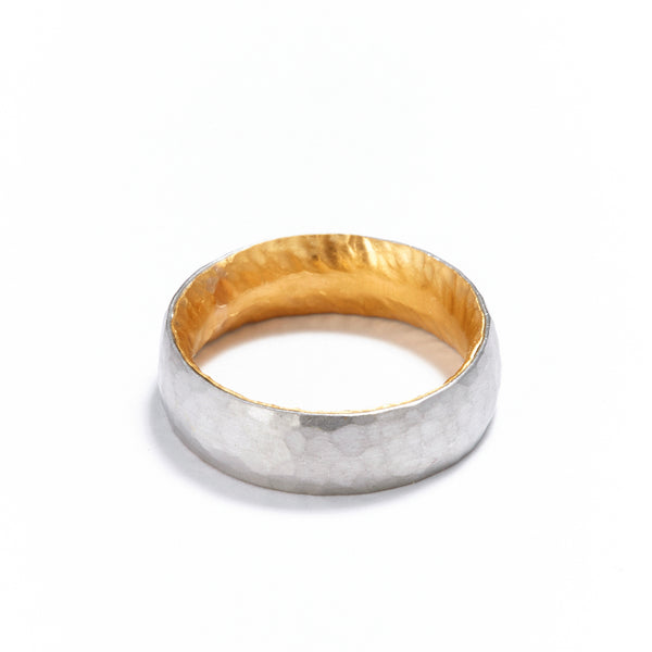 6mm Platinum and Gold Ring