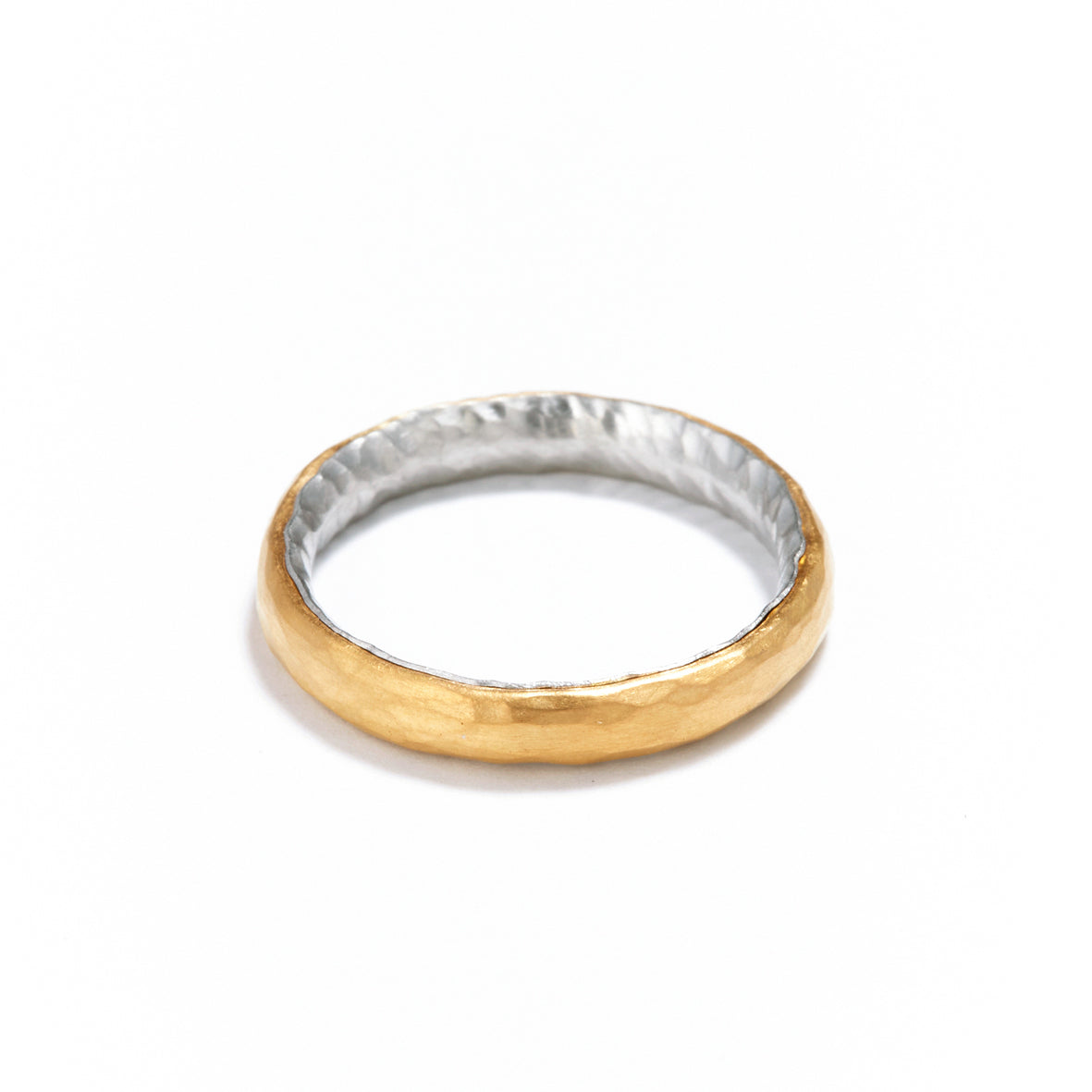 3mm Gold and Platinum Ring