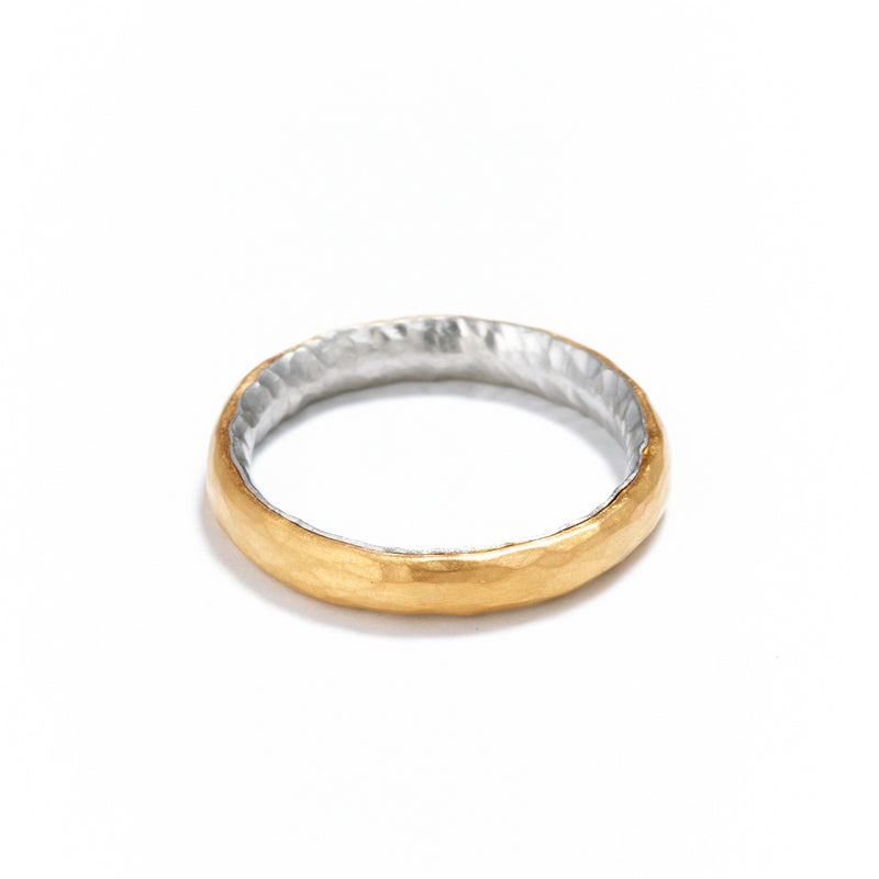 3mm Gold and Platinum Ring