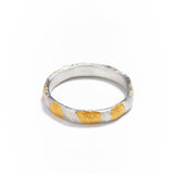 3.5mm Platinum and Gold Wave Ring