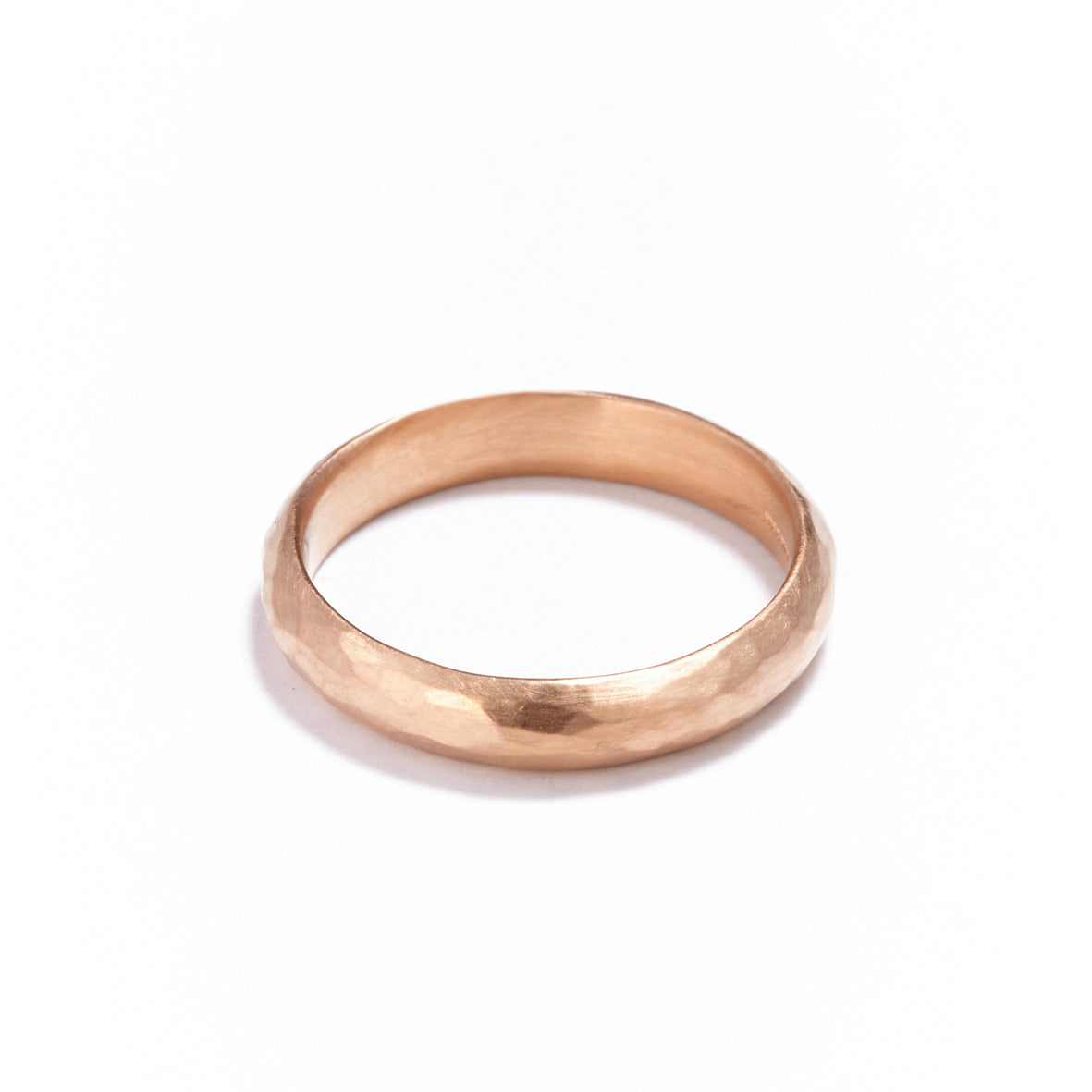 4mm D Shaped Rose Gold Ring