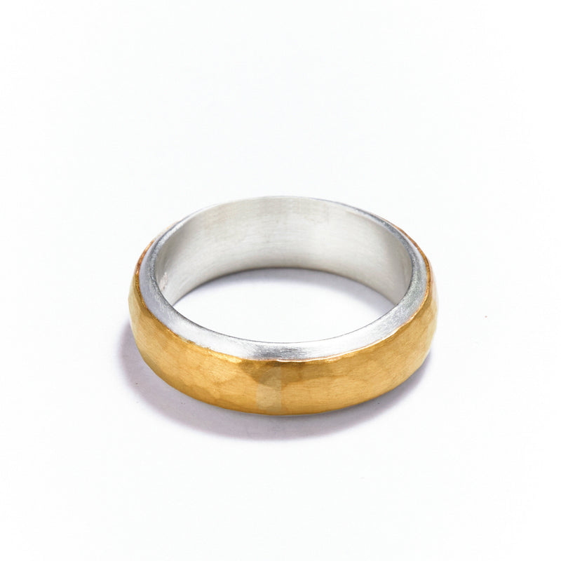 6mm Silver and Gold Ring