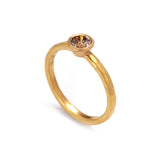 Gold Cognac Diamond Ring