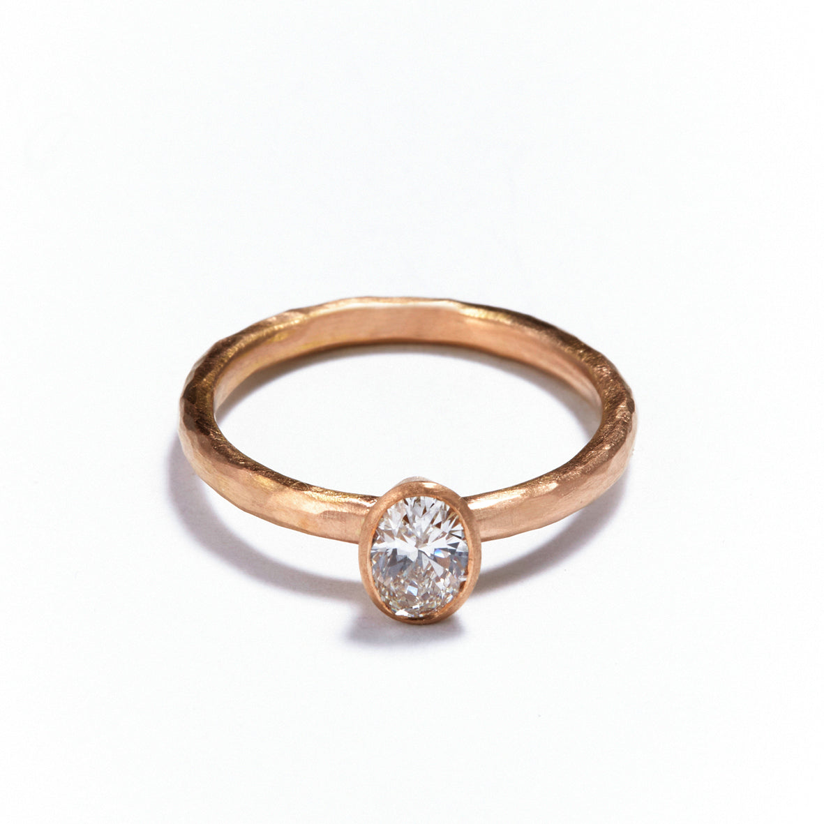 Rose Gold Oval Diamond Ring