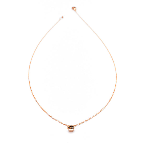 Rose Gold Cognac Diamond Necklace